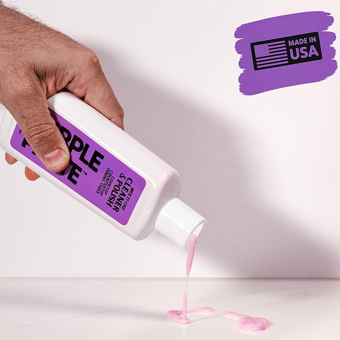 Purple Paste All Purpose Cleaning & Polishing Paste – Tough Stain Remover for Kitchen, Bathroom, Oven, Stove, Tile & Grout – Multi-Surface Cleaner Made in USA, 8oz (Pack of 3)