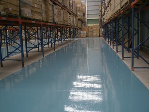 Coloredepoxies DB0001 Light Blue Epoxy Resin Coating Made with Beautiful and Vibrant Pigments, 100% solids, For Garage Floors, Basements, Concrete and Plywood. 3 Quart Kit