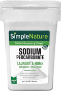 Sodium Percarbonate (40 lbs) - Versatile Non-toxic Biodegradable Scent-Free Cleaner for Home, Laundry, and Decking - Pure Oxygen Bleach - Convenient Container with Scoop