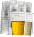 Prestee 50 Disposable Measuring Cups 8 oz - Plastic Paint Measuring Cups and Disposable Mixing Cups for Epoxy Resin - Versatile, Clear Measurement for Wet and Dry Ingredients for Baking and Crafting