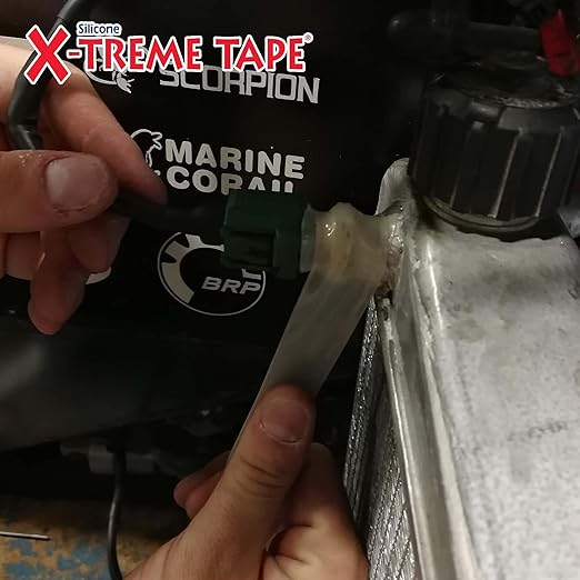 X-Treme Tape MOCAP Heavy Duty Electrical Tape, Self-Fusing Silicone Rubber, Waterproof & Insulating Flexible Tape, Electrical for Hose, Automotive, Outdoor & Repairs - 1" x 10ft Roll - Clear