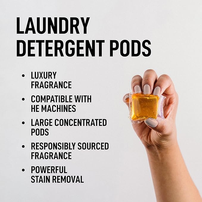 Laundry Sauce - Luxury Scented Laundry Detergent Pods & Scent Booster Bundle (Siberian Pine), Premium Laundry Washing Pods with High-End, Sophisticated Fragrances - Dye Free & HE Compatible