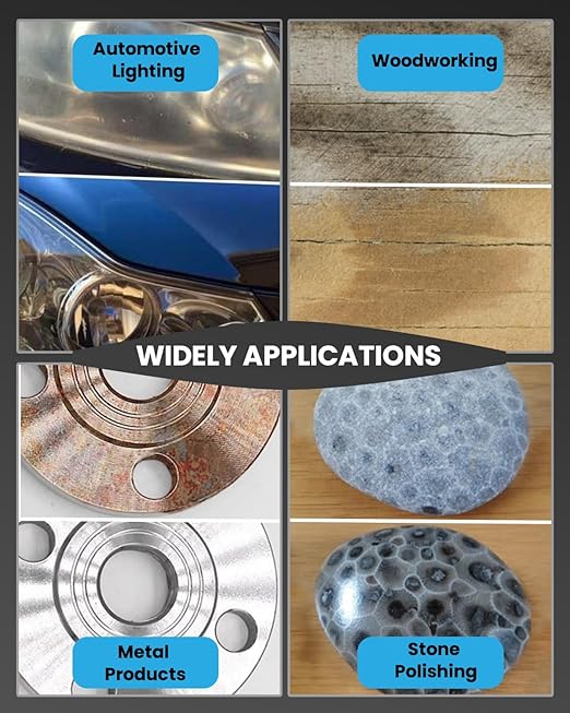 78PCS Drill Polishing Buffing Pads Kit with Buffer Polisher Attachment, 1/2/3 Inch Car Polishing Detailing Wheels for Dremel Air Mini Polisher Sander, Headlights Restoration Pad for Waxing Cleaning