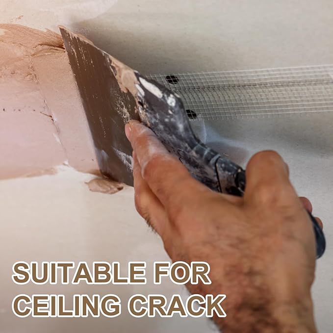 PATIKIL Drywall Repair Mesh Tape, 2 inch x 82 ft Fiberglass Repair Patch Self-Adhesive Dry Wall Joint Tape 12 Mesh Wall Hole Crack and Seam Patch, White