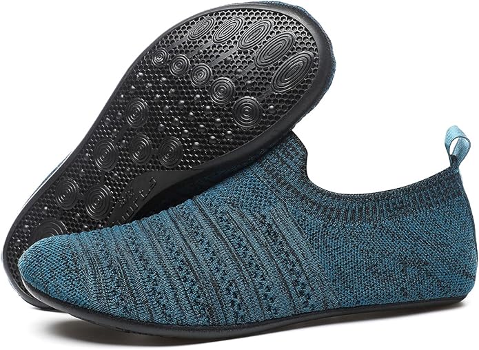 QZKDM Lightweight Slip on Grip Indoor House Slippers Barefoot Non Slip Home Exercise Yoga Shoes for Men Women