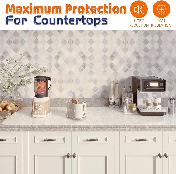 Warome Silicone Mat,78.7”x 23.6” Heat Resistant Mats for Countertop,Extra Large Countertop Protector Mat, Cuttable Kitchen Counter Mat, Silicone Mats for Kitchen Counter/Crafts- White Translucent