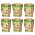 6-Pack Cardboard Trash Can – Foldable, Recyclable, Plastic-Free & Reusable Small Waste Paper Basket for Kids - Garbage Bin Perfect for Bedrooms, Playrooms, Children's Room & Outdoor (3.2 Gallon)