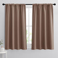 RYB HOME Blackout Curtains for Bedroom - Heavy Duty Thermal Insulated Curtains Balance Summer Heat and Winter Cold for Shift Worker Nursery, W 42 x L 54 inch, Mocha, 2 Panels