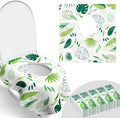 30 Pack Toilet Seat Covers Disposable, Kids, and Adults, Individually Wrapped for Travel, Large Waterproof Potty Covers for Toddlers, Toddler Potty Training for Public Restroom, Airplane, Trip - Leaf