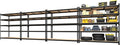 PrimeZone 4 Pack Storage Shelves 48" x 24" x 72", 5 Tier Adjustable Garage Storage Shelving, Heavy Duty Metal Storage Utility Rack Shelf Unit for Warehouse Pantry Closet Kitchen, Black