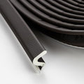 Weather Stripping Door Seal Strip - Soundproof Q-Shaped Foam for Exterior Door Frame, Large Gap Seal, Noise Cancelling, Easy to Install (Brown, 28FT)