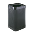 Safco At-Your-Disposal Trash Can, 38 Gallon Modern Plastic Garbage Can for Offices, Break Rooms, Indoor Use, Black