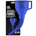 TEC Products FlexAll Long Flexible Funnel for Automotive Use - Durable Nitrile Rubber - Ideal for Car Oil Change, Transmission Funnel Fluid, Diesel, Fuel, Gas - Made in USA - Blue (12 x 4 Inches)
