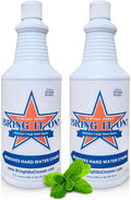 Bring It On Cleaner Hard Water Stain Remover for Glass, Soap Scum remover for Shower glass, Fiberglass, Windows, Tile & Grout, Water Spot Remover for Glass Door Bathroom, Lime Scale & Sink 32Oz 2Pack
