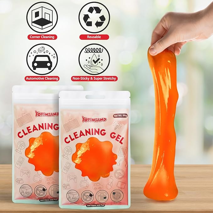 Car Cleaning Gel, 2 Pack Car Cleaning Putty, Universal Auto Deatiling Tools, Reusable Interior Cleaner for Car Keyboard Air Vent, Car Slime Cleaner Dust Cleaning Gel