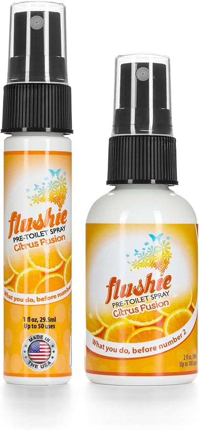 Flushie Pre-Toilet Sprays Poop Spray (Citrus, 2oz 3pack)