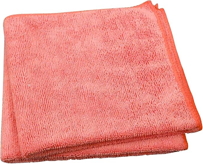 Single Microfiber Cleaning Cloth 40x40 cm - Ultra Absorbent Microfiber Cloth for Home, Kitchen Car Bathroom Rags Polish Cleaning 250 GSM (Red)