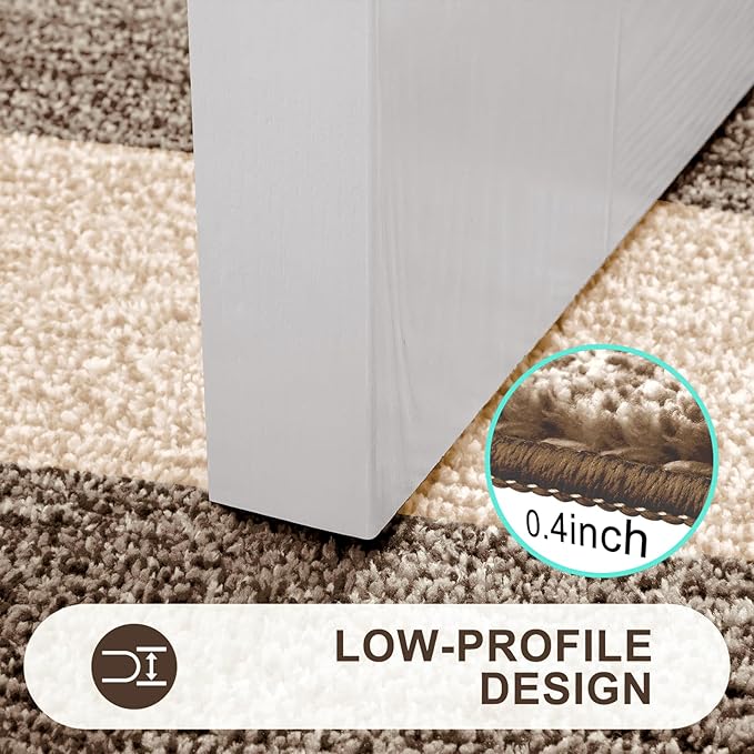 Kitinjoy Indoor Outdoor Door Mat, 48x32 Non-Slip Absorbent Dirt Trapper, Low-Profile Washable Inside Entrance Front Floor Mat, Sturdy Soft Entry Doormats for Entryway, Light Brown