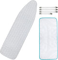 Dalykate Ironing Board Cover and Pad, 15" x 54", Thick Padding, Elastic Edge, Scorch & Stain Resistant, Includes Fasteners & Mesh Cloth