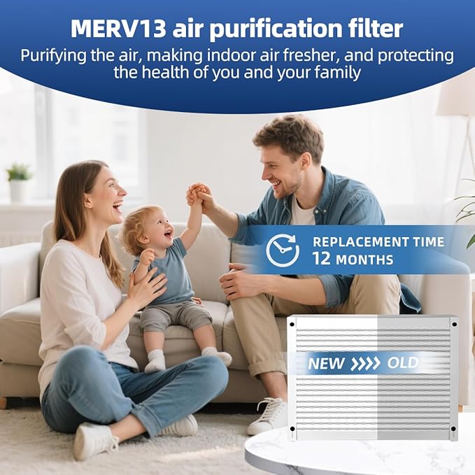 413 Replacement Air Filter MERV 13 16x25x4 for Air Purifiers Model 1410 1610 2140 2400 2410 2416 3410 4400 or 2400 with Upgrade Kit 1413 Pleated HVAC AC Furnace Filter 2-Pack