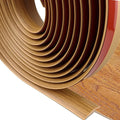 Floor Transition Strip Self Adhesive Carpet & Flooring Transitions Edging Trim Strip PVC Threshold Transitions Suitable for Threshold Height Less Than 5mm (20Ft, Wood Grain Light Brown-New)