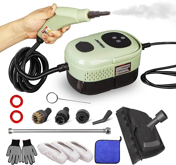 Handheld Steam Cleaner Multipurpose Portable Steamer Upholstery Cleaner Machine, Carpet Couch Clothes Mattress Car detailing Kitchen Floor Steamer Cleaning HD-1701 Plus Edition