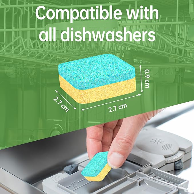 Dishwasher Cleaner and Deodorizer Tablets 24 Pack - 1 Year Supply Deeply Removes Dirt With Odor Eliminating, Dishwasher Cleaner Tablets Naturally Removes Scale Andblockage From Pipes
