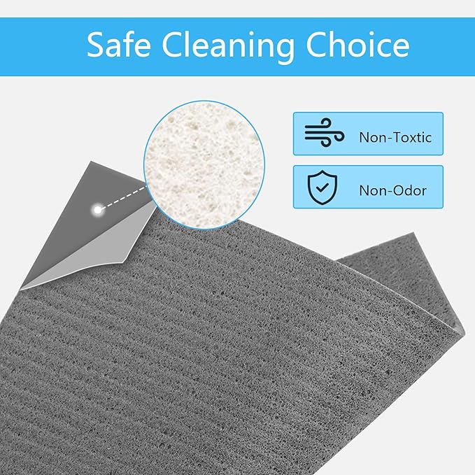 HOMEXCEL Swedish Dishcloths for Kitchen 20 Pack, Sponge Dish Cloth for Counters & Washing Dishes, Reusable and Absorbent Paper Towels, Grey