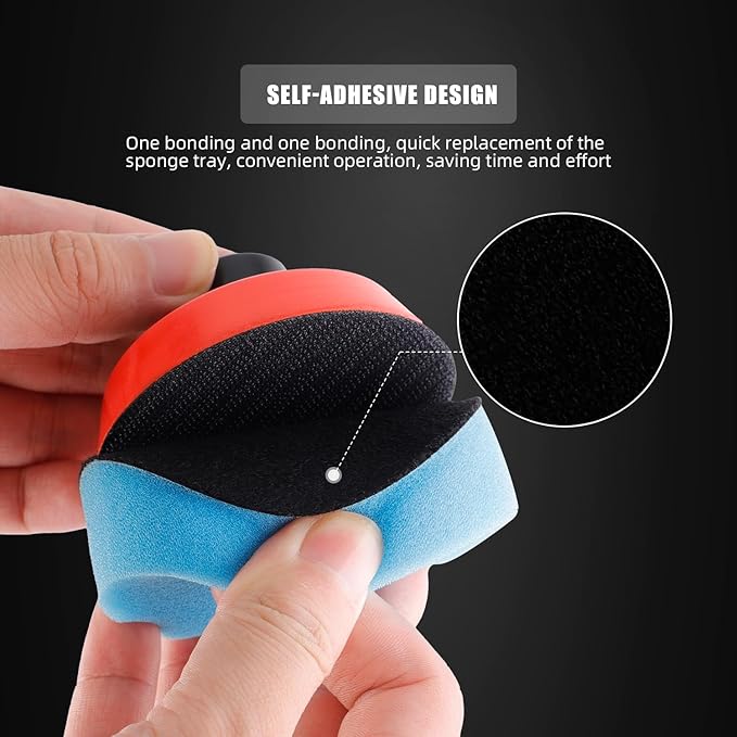 Car Foam Drill Polishing Pad Kit, 44Pcs 1inch 2inch 3inch Detail Polishing Buffing Pad Mix Size Car Detailing Kit with 5/8-11 Thread Backing pad & Adapters for Buffer Polisher Polishing, Buffing