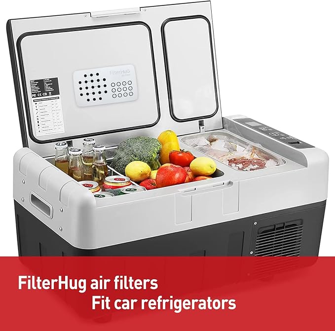 2Pack Premium Fridge Deodorizer & Odor Eliminator with Special Activated Carbon Fiber, Keeps Fridge, Freezer, and Other Spaces Fresh for Up to 6 Month, Universal Air Fiter by FILTERHUG®