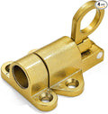4 Packs Self-Closing Latches，Gold Spring Door Lock，Resilient Bolt Latch Aluminum Alloy Safety Automatic Spring Barrel Slide Door Lock with Screws,Used for Gate,Window and Cabinet etc