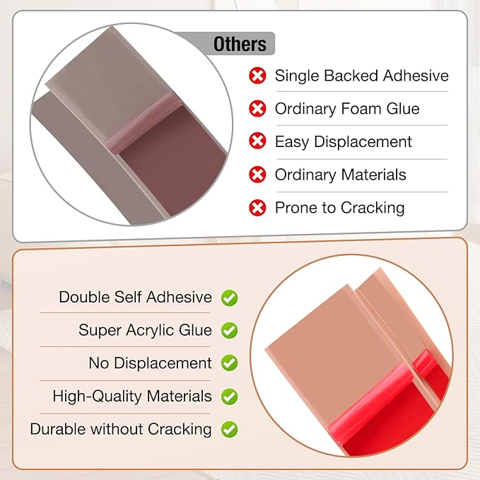Floor Transition Strip Self Adhesive Vinyl Door Threshold for Doorways Carpet Edging Trim Overlap Edge Reducer for Laminate Floor, Carpet, Tile (Smoked Brown Wood Grain, 3/5" to 4/5", 6.6Ft)