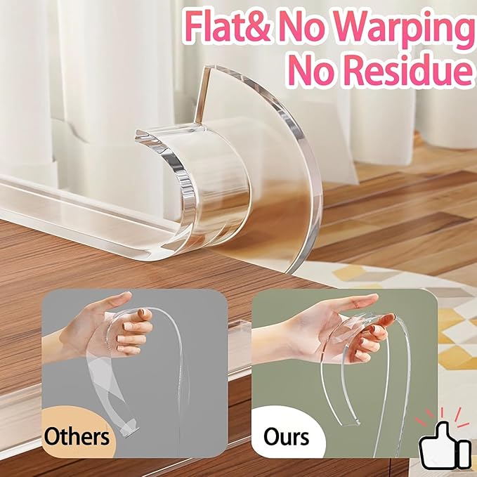 Clear Soft Corner Protectors for Furniture Strip,0.8in x13FT,2 RollSharp Edge & Table Bumper,Window Edge,Wall Protector, Soft Corner Guards Safe for Proof,Table Corner Protectors in Family