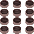Non Slip Furniture Pads, 1.5” Round Rubber Caster Cups, 12 Pcs Furniture Coasters, Anti-Slip Gripper, Anti Slide Furnitures Feet Floor Protectors for Bed Couch Stoppers - Brown