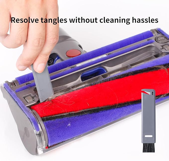 5 Pack Soft Roller Brush Replacement Kit Compatible with Dyson V10,V11,SV12,SV14 Soft Roller Cleaner Head,Vacuum Attachment Replacement Parts for Home Cleaning,1 Clean brush 1 Screwdriver