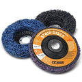 4-1/2" x7/8'' Stripping Discs Rust Remover Wheel Remove Paint and Oxidation Poly Strip Wheel Disc Abrasive Angle Grinding Wheel - 3 Pack(Purple/Blue/Black)