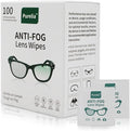 Anti-Fog Lens Wipes,100 Count, Quick-Clean Lens Cloths for Eyeglasses, Goggles, Screens, Portable Individually Wrapped Sheets, Pre-Moistened Cleaning Wipes for Eyeglasses