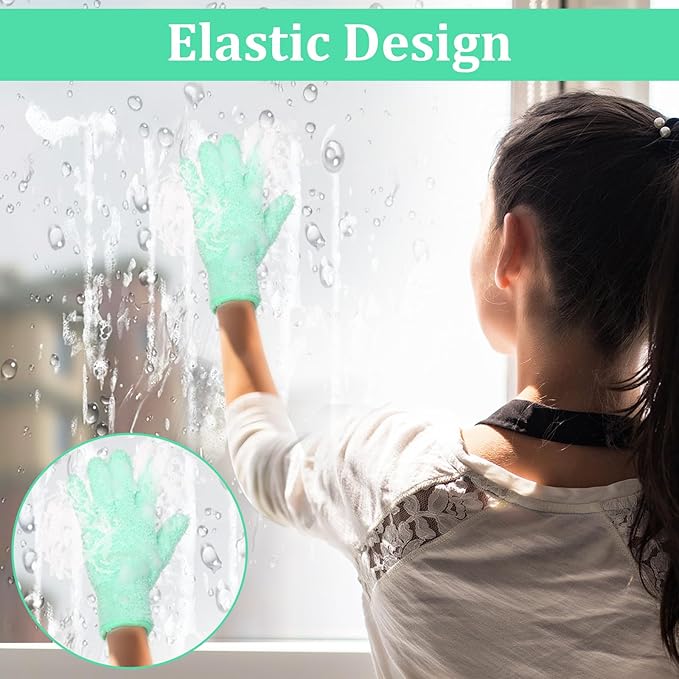 Ouligay Microfiber Gloves for Plant Dusting, Reusable Washable Micro Fiber Cleaning Gloves Mittens Dusting Glove Dust Cloth Glove for Plants Leaf House Indoor Cars Blinds Lamps