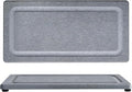 2 PCS Water Absorbing Stone Trays for Bathroom Sink & Kitchen Counter, Fast-Drying Diatomite Sink Coasters, Vanity Tray, Hand Soap Holder with Anti-Skid Pads (9.5" x 4.7" Gray)
