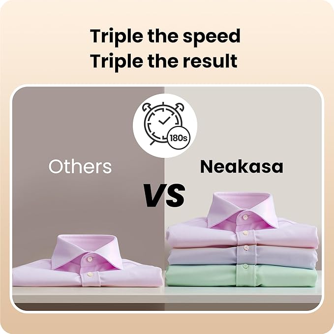 Neakasa Magic 1 Vacuum Steamer, Handheld Travel Garment Steamer for Clothes, 2300Pa Suction for Clothes Grips, Steamer Iron 2 In 1 (for 110-120V Use)