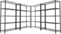 Storage Shelves, 4 PCS 48" L x 20" W x 72" H Heavy Duty Garage Wire Shelving Unit Loads 2000LBS, 5-Tier Adjustable Metal Industrial Utility Shelf Rack for Kitchen, Laundry Room, Basement