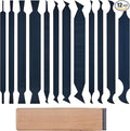 New Cabinet Scraper Cards asnd Cabinet Scraper Burnisher with 12 Piece Multi-Shaped Scraper Set Suitable for Various Small space and Small-Sized Tasks(HTCSCS13)