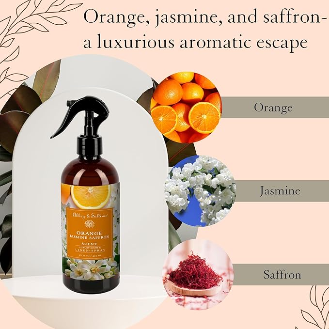 Abbey & Sullivan Linen Spray, Orange Jasmine Saffron, 16 oz.
