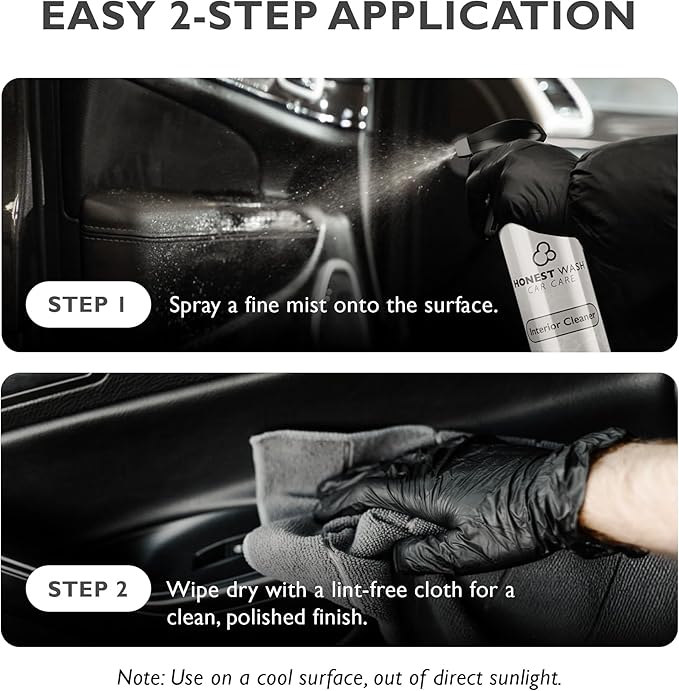 Interior Cleaner Cleans and Shines Rubber, Plastic, and Vinyl | All-Purpose Interior Cleaner for Dashboards, Door Panels, and More | Dries Quickly to a Non-Stick Finish (16 Fl Oz (Pack of 1))