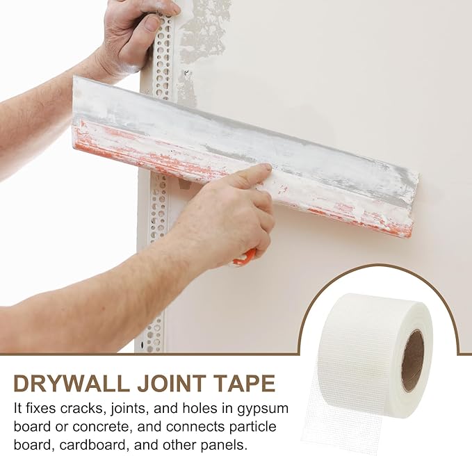 PATIKIL Drywall Repair Mesh Tape, 4 inch x 164 ft Fiberglass Repair Patch Self-Adhesive Dry Wall Joint Tape 12 Mesh Wall Hole Crack and Seam Patch, White