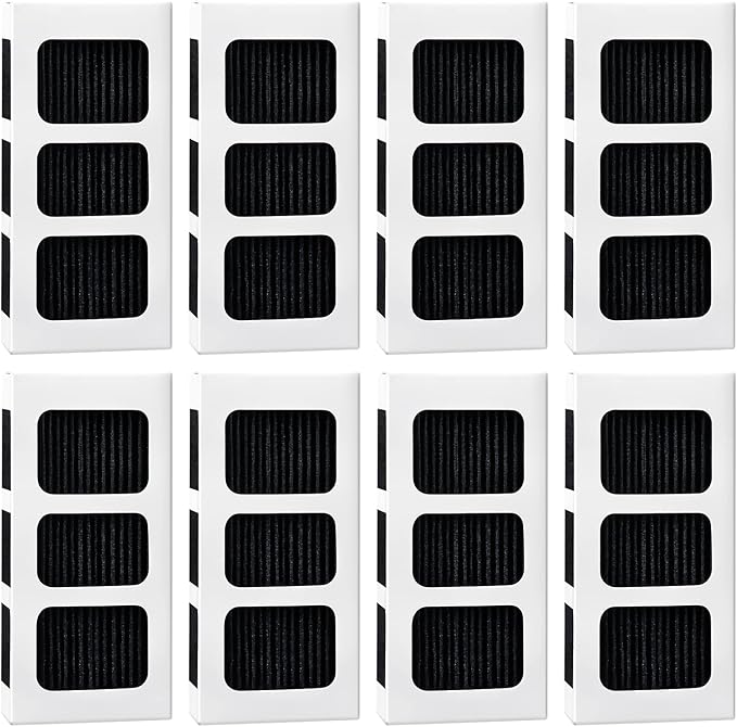KEEPOW Paultra2 Refrigerator Air Filter Replacement for Frigidaire Gallery Pure Air Ultra II, Electrolux 242047805, 5303918847, EAP12364179, Pure Air II (8 Pack)