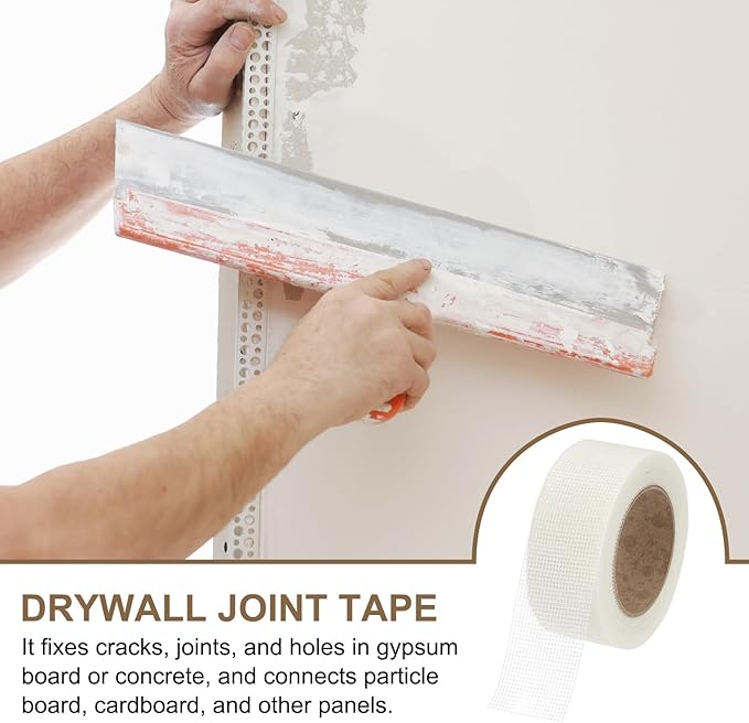 PATIKIL Drywall Repair Mesh Tape, 2 inch x 82 ft Fiberglass Repair Patch Self-Adhesive Dry Wall Joint Tape 12 Mesh Wall Hole Crack and Seam Patch, White