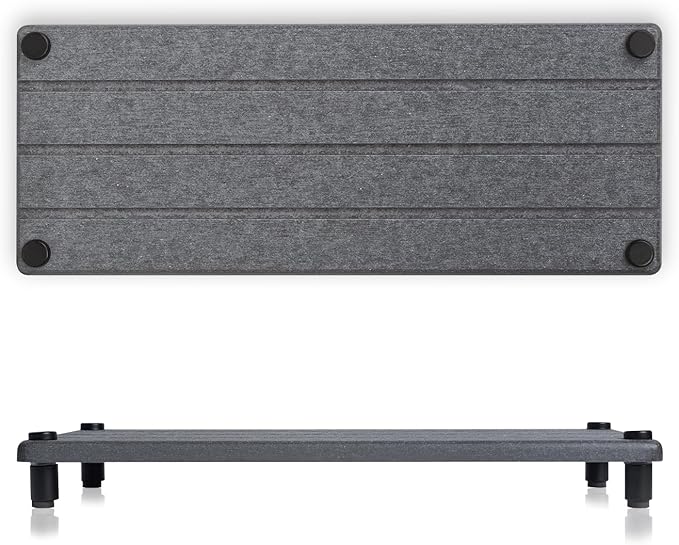 Water Absorbing Stone Tray, Fast Drying Sink Tray for Bathroom & Kitchen Counter, Diatomite Absorbent Coasters, Instant Dry Sink Caddy Organizers Mat, Dish Soap Dispenser Sponge Holder, Dark Gray
