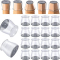 16 Pcs Chair Leg Protectors for Hardwood Floors, Silicone Felt Furniture Leg Cover Pad for Protecting Floors from Scratches and Noise, Smooth Moving,Large(Fit Round Diameter：1-5/16" to 2")