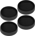 Non Slip Furniture Pads, 2.5” Round Rubber Caster Cups, 4 Pcs Furniture Coasters, Anti-Slip Gripper, Anti Slide Furnitures Feet Floor Protectors for Bed Couch Stoppers - Black